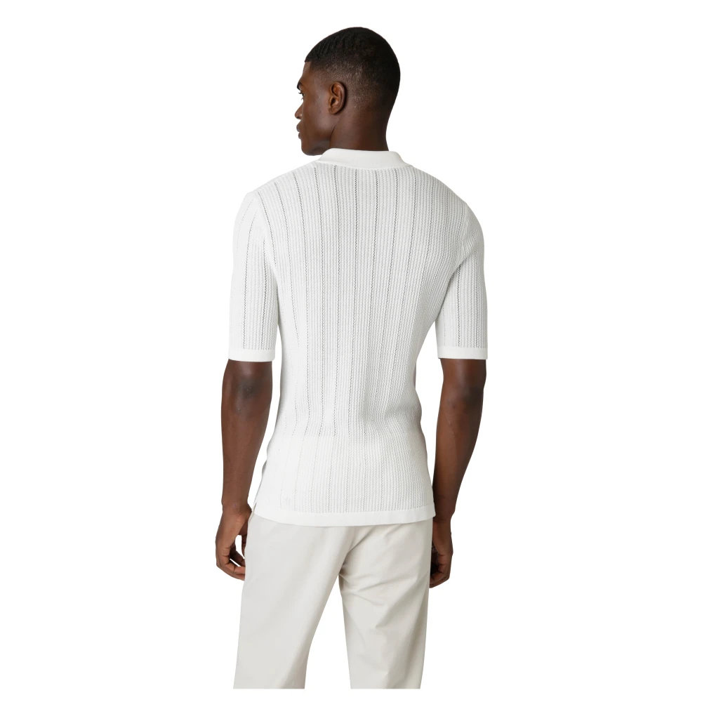 Eleventy Katoenen Gebreide Shirt White Heren