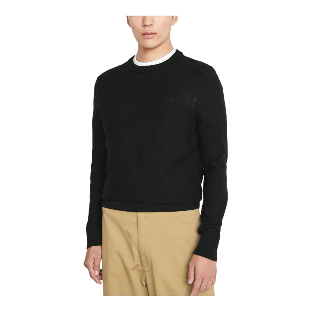 Hugo Boss Trui met ronde hals Black Heren