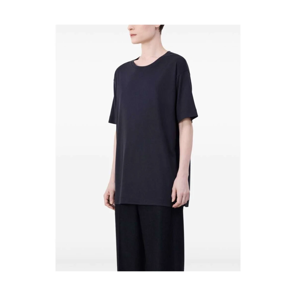 Lemaire Zwart Katoenen Crew Neck T-shirt Black Heren
