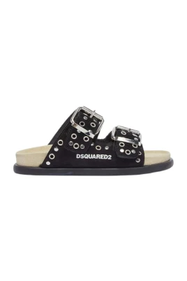 Trendiga svarta sandaler för barn