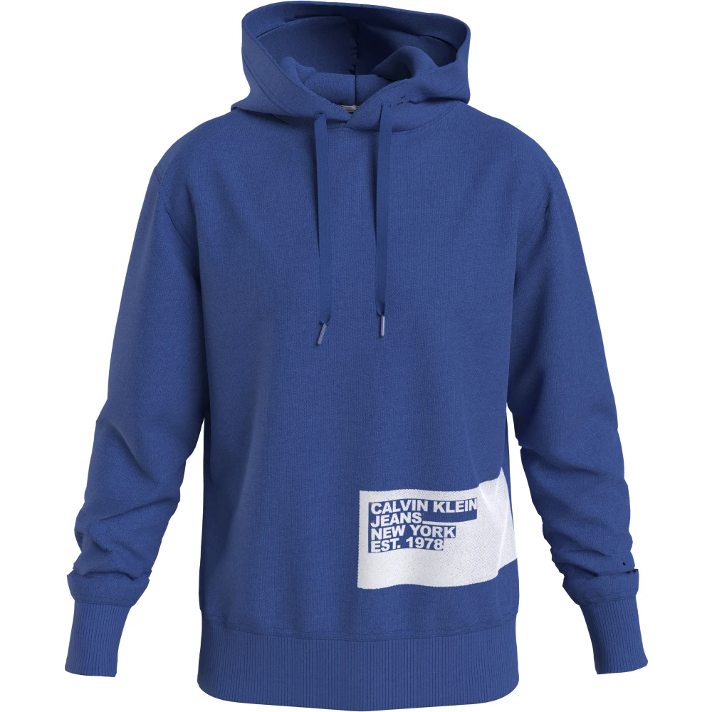 Calvin Klein Zwarte Trui Herfst Winter 2023 Regular Fit Blue Heren