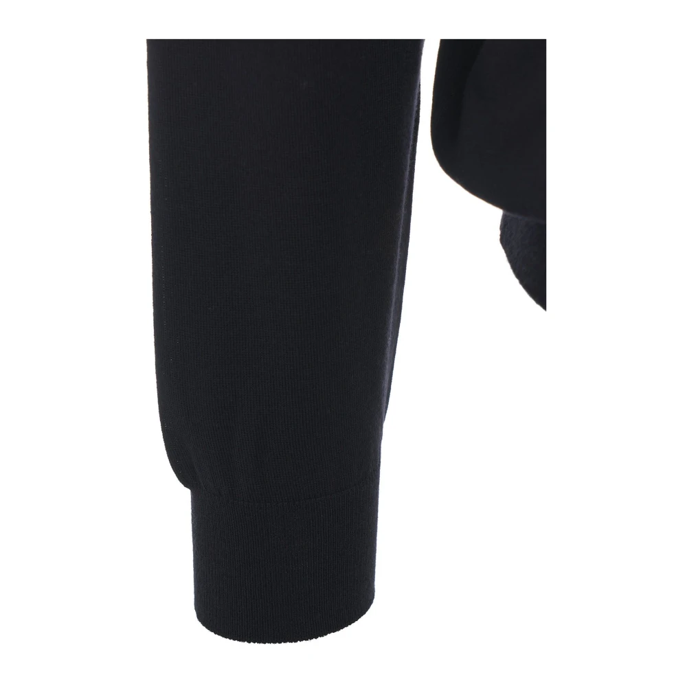 Gender Merino Gebreide Hoge Kraag Trui Blue Heren
