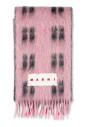 echarpe-rose-multi-carreaux-bords-franges