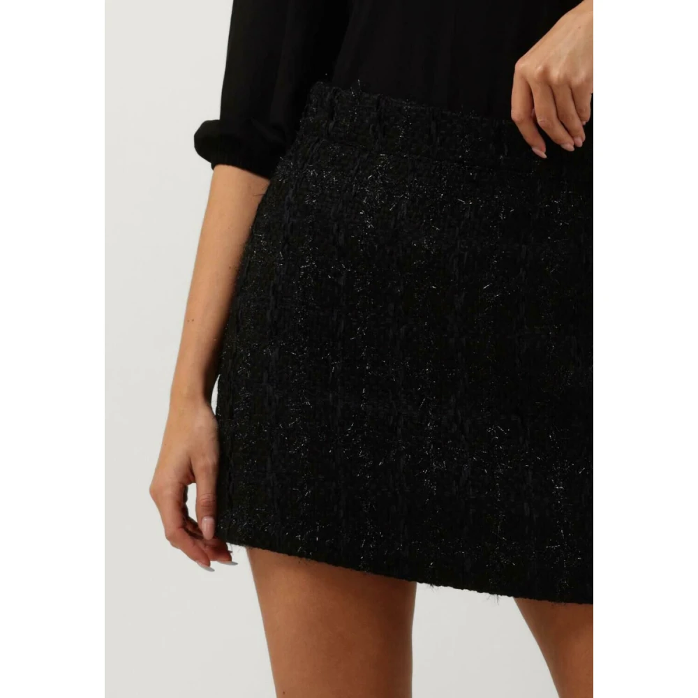 Aaiko Chique Tweed Rok Black Dames