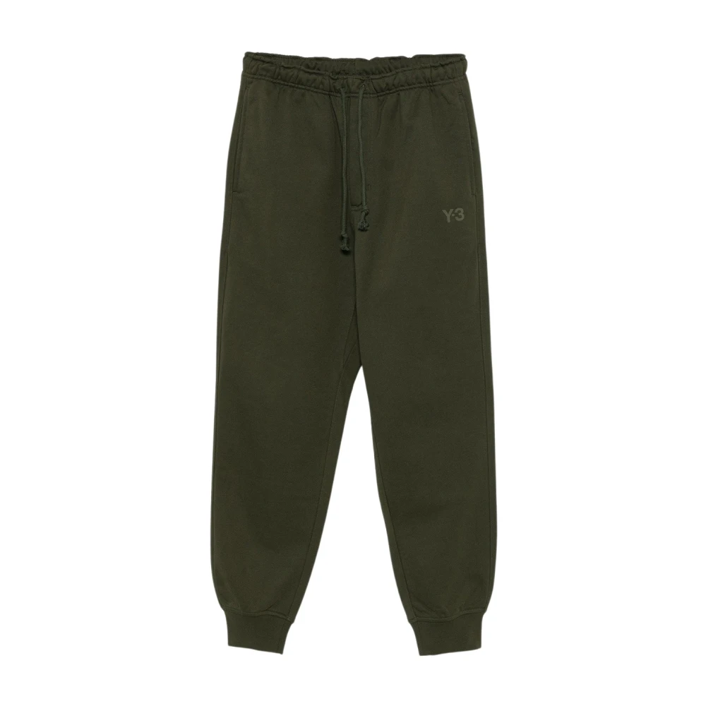 Y-3 Terry Cuffed Joggers van katoen Green Heren