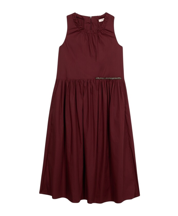 robe-midi-evasee-en-popeline