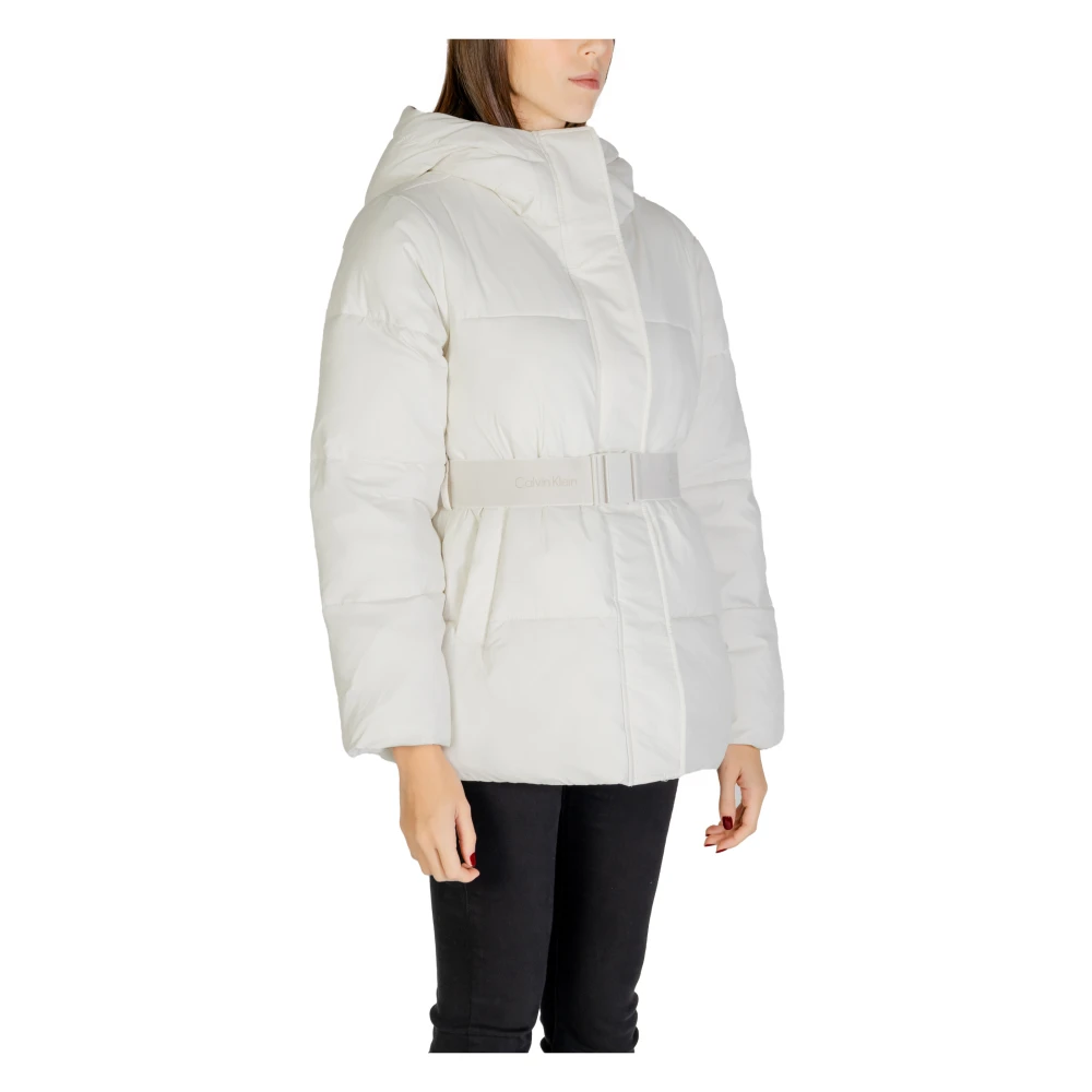 Calvin Klein Jeans Korte Pufferjas Vrouwen Herfst Winter White Dames