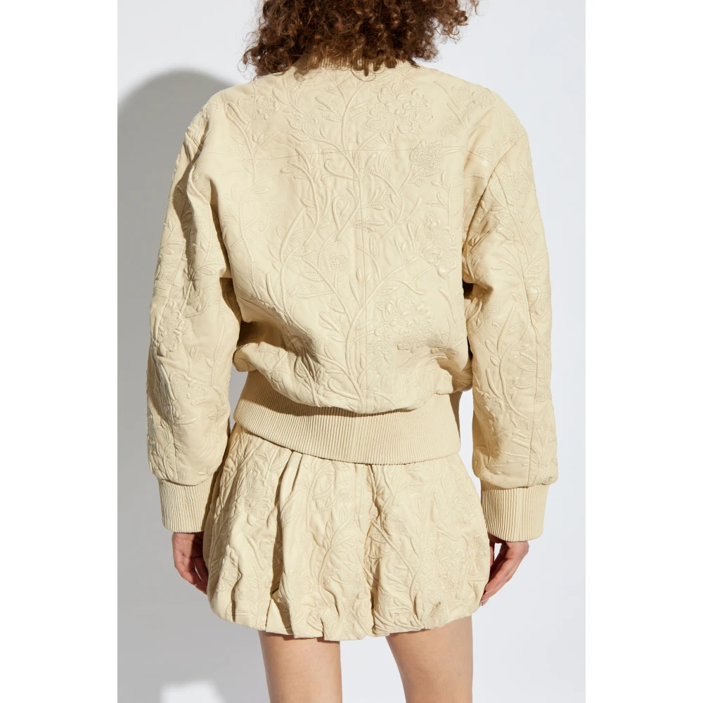 Munthe Leren jas 'Ferril' Beige Dames