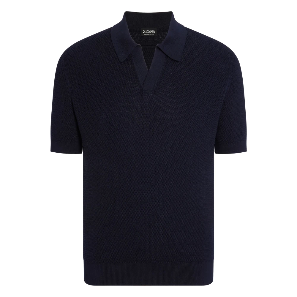 Ermenegildo Zegna Klassieke Polo Shirt Blue Heren