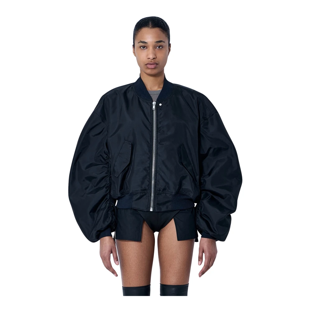 Rick Owens Black Bomber Jackets, Female, S, Oversized Bomber Jacket