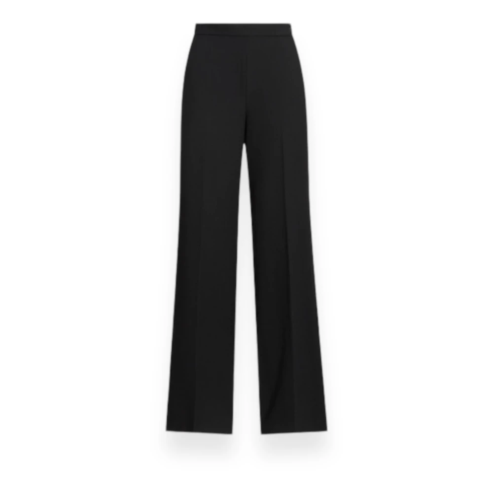 Polo Ralph Lauren Flat Front Broek in Klassieke Stijl Black Dames