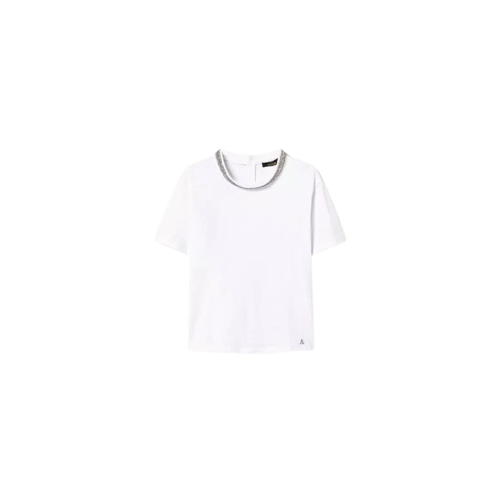 Twinset Witte T-shirts en Polos met Rits White Dames