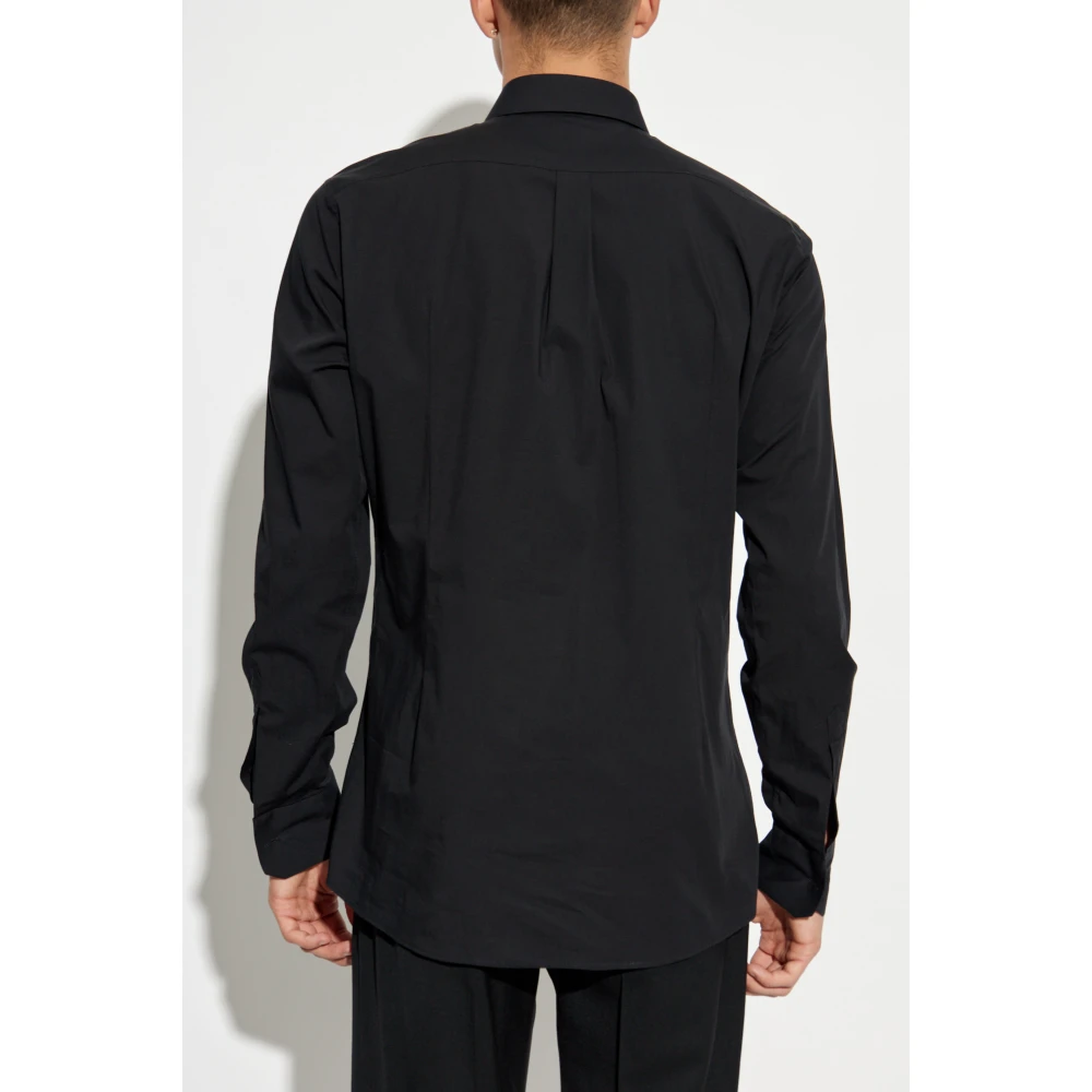 Dolce & Gabbana Katoenen shirt met zak Black Heren