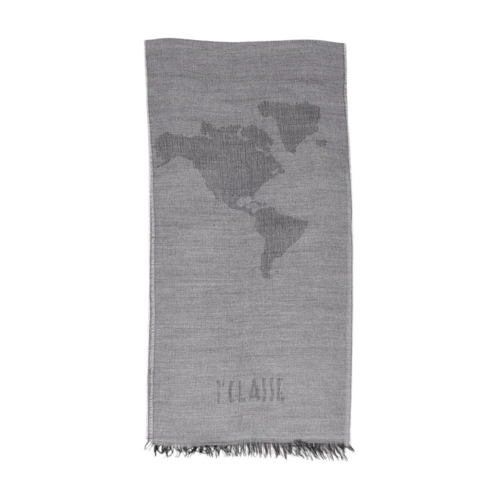 Alviero Martini 1a Classe Elegant Grijs Wolmix Sjaal Gray Dames