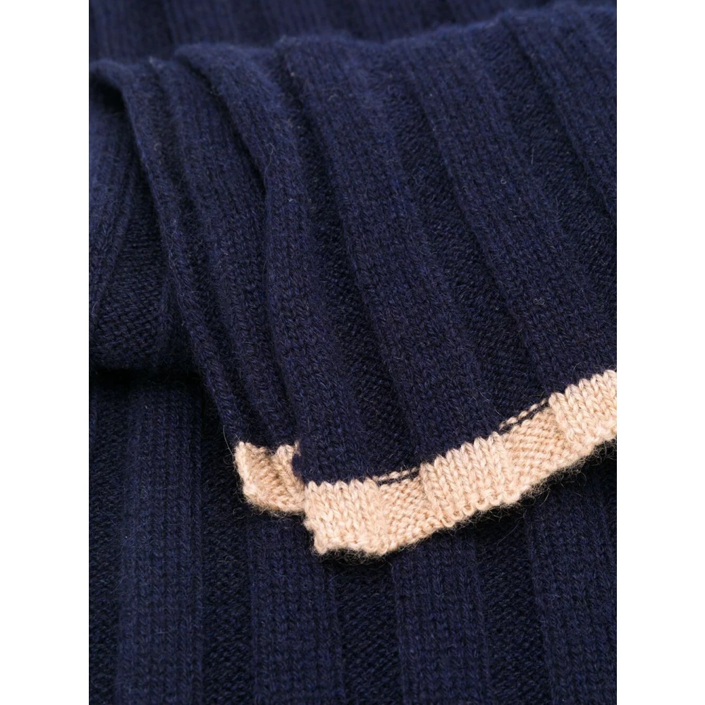 BRUNELLO CUCINELLI Blauwe Sjaal voor Mannen Blue Heren