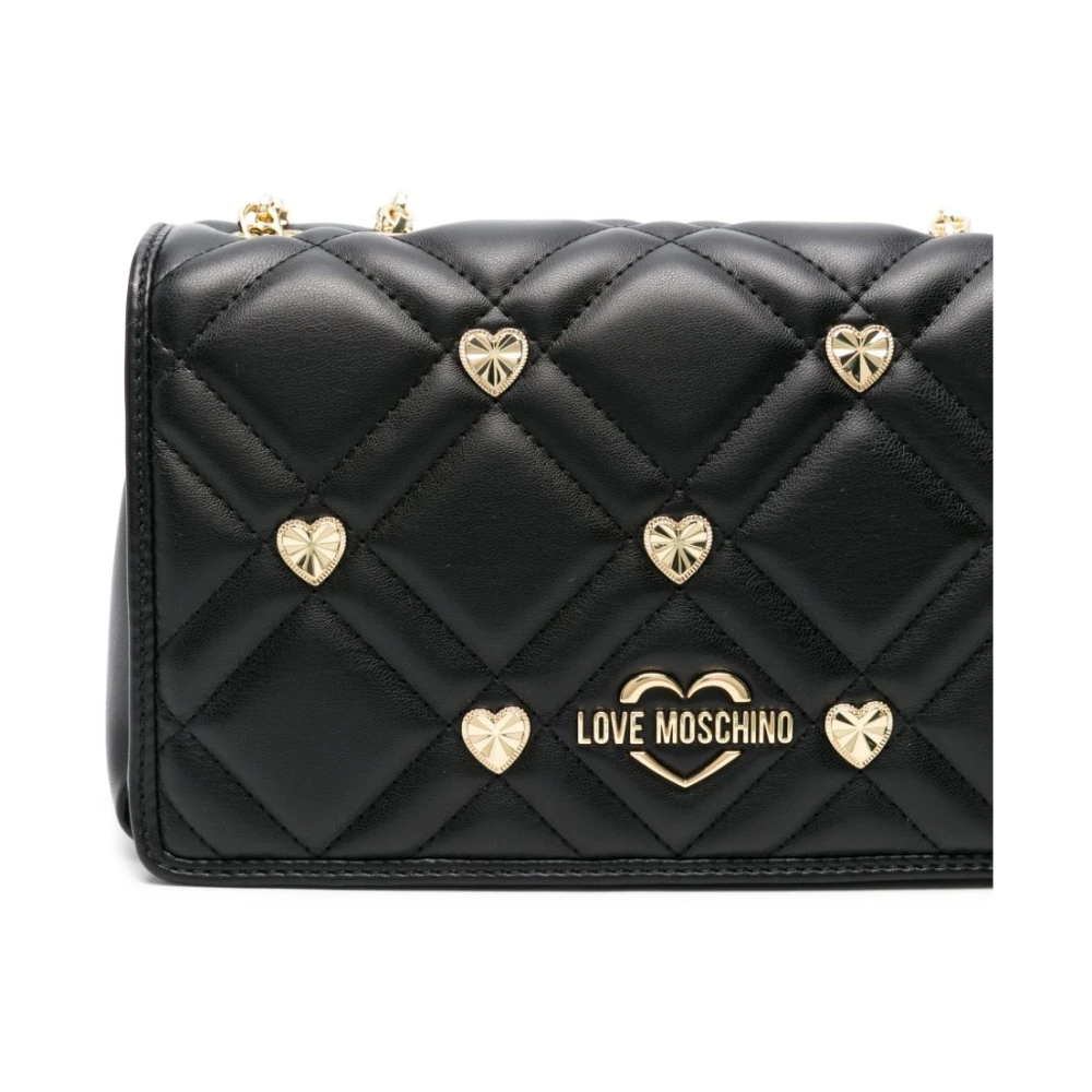 Love Moschino Zwarte Schoudertas Stijlvol en veelzijdig Black Dames