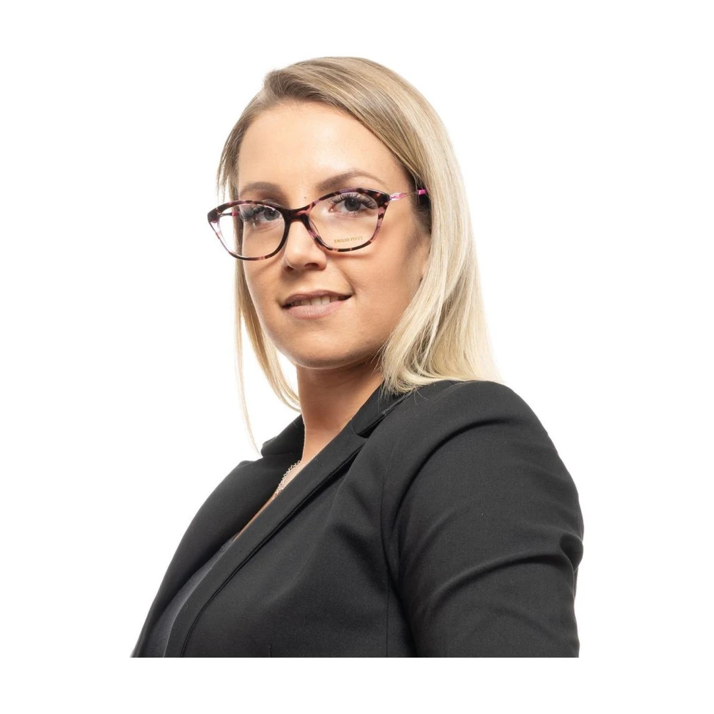 EMILIO PUCCI Paarse Dames Optische Frames met Merkhoes Multicolor Dames