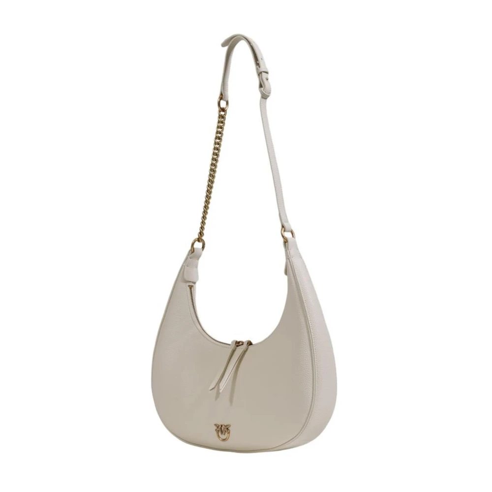 pinko Stijlvolle Leren Handtas White Dames