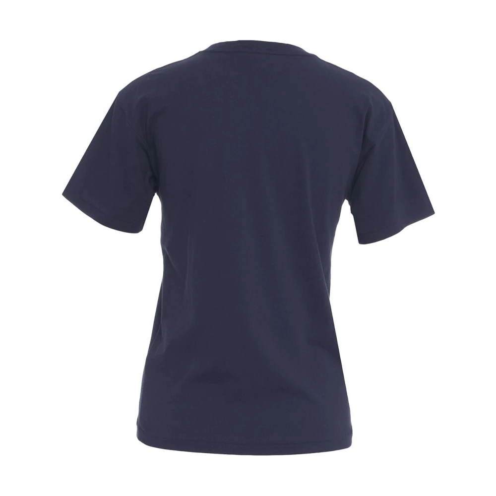 Polo Ralph Lauren Blauw Stijlvol T-shirt met Frontprint Blue Dames