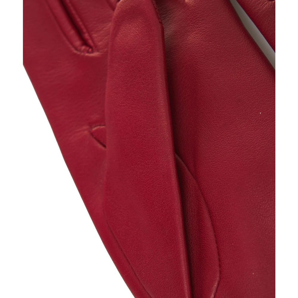 Orciani Rode Leren Handschoenen Stijlvol Accessoire Red Dames