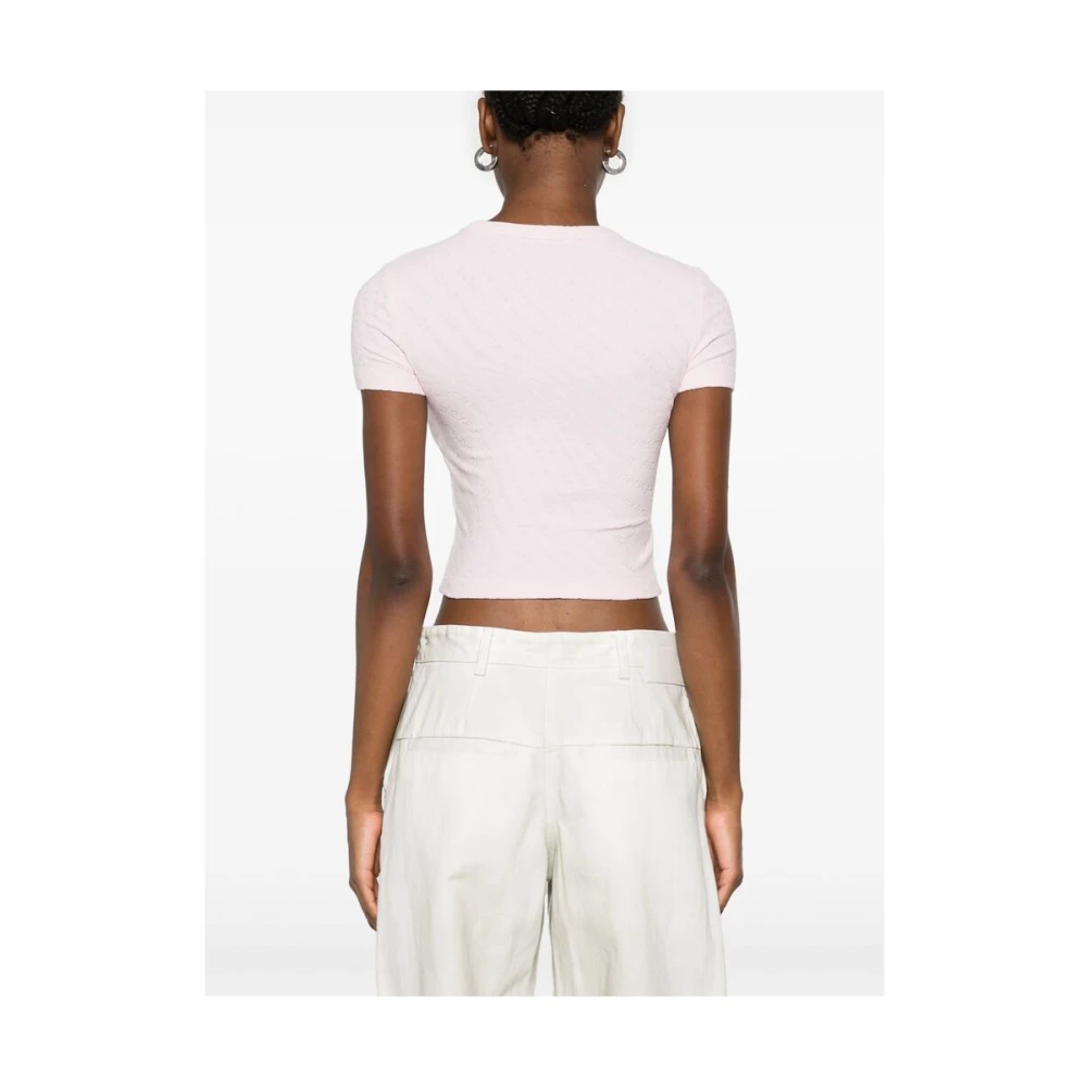 T by Alexander Wang Poederroze Crew Neck T-shirt Pink Dames