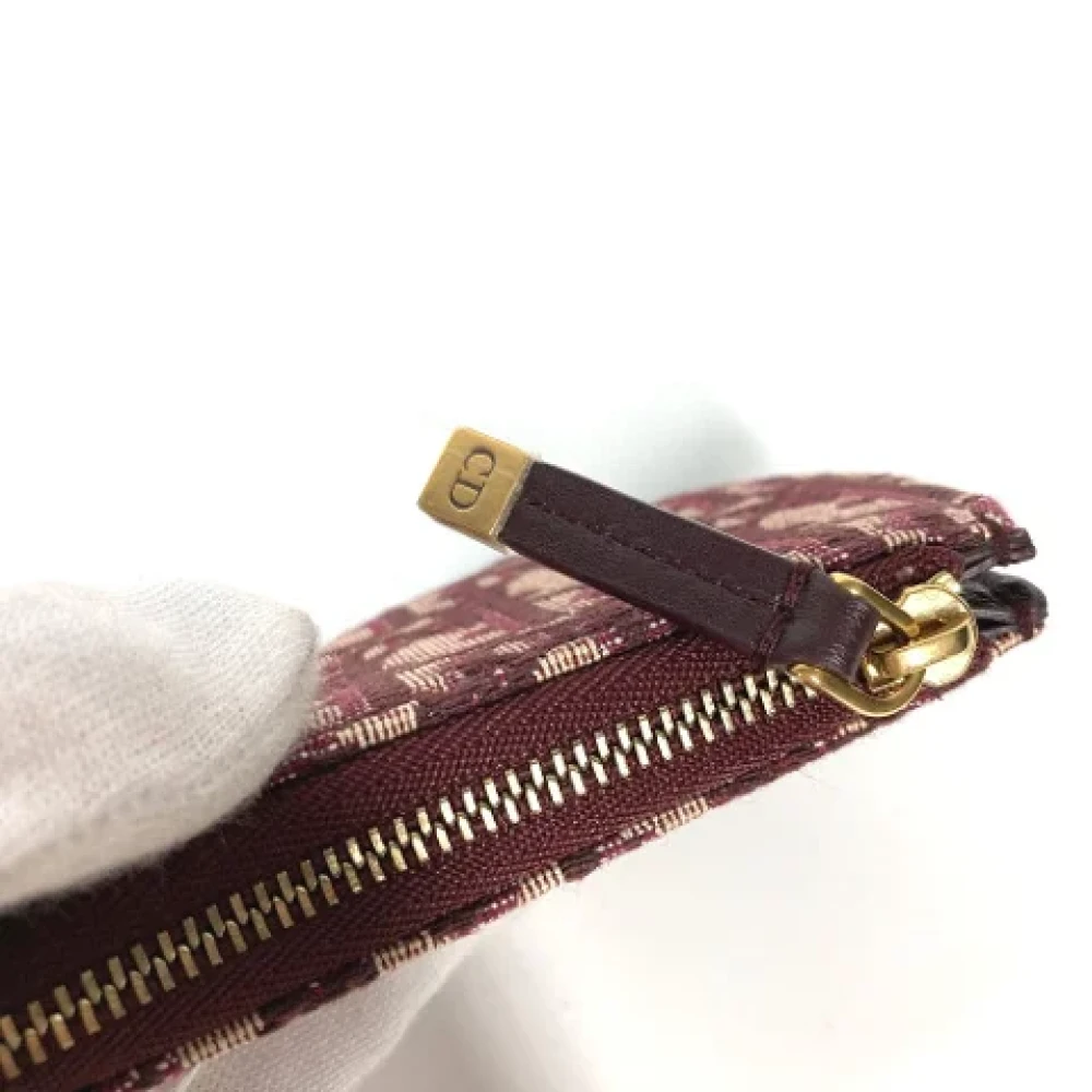 Dior Vintage Pre-owned Canvas wallets Red Dames