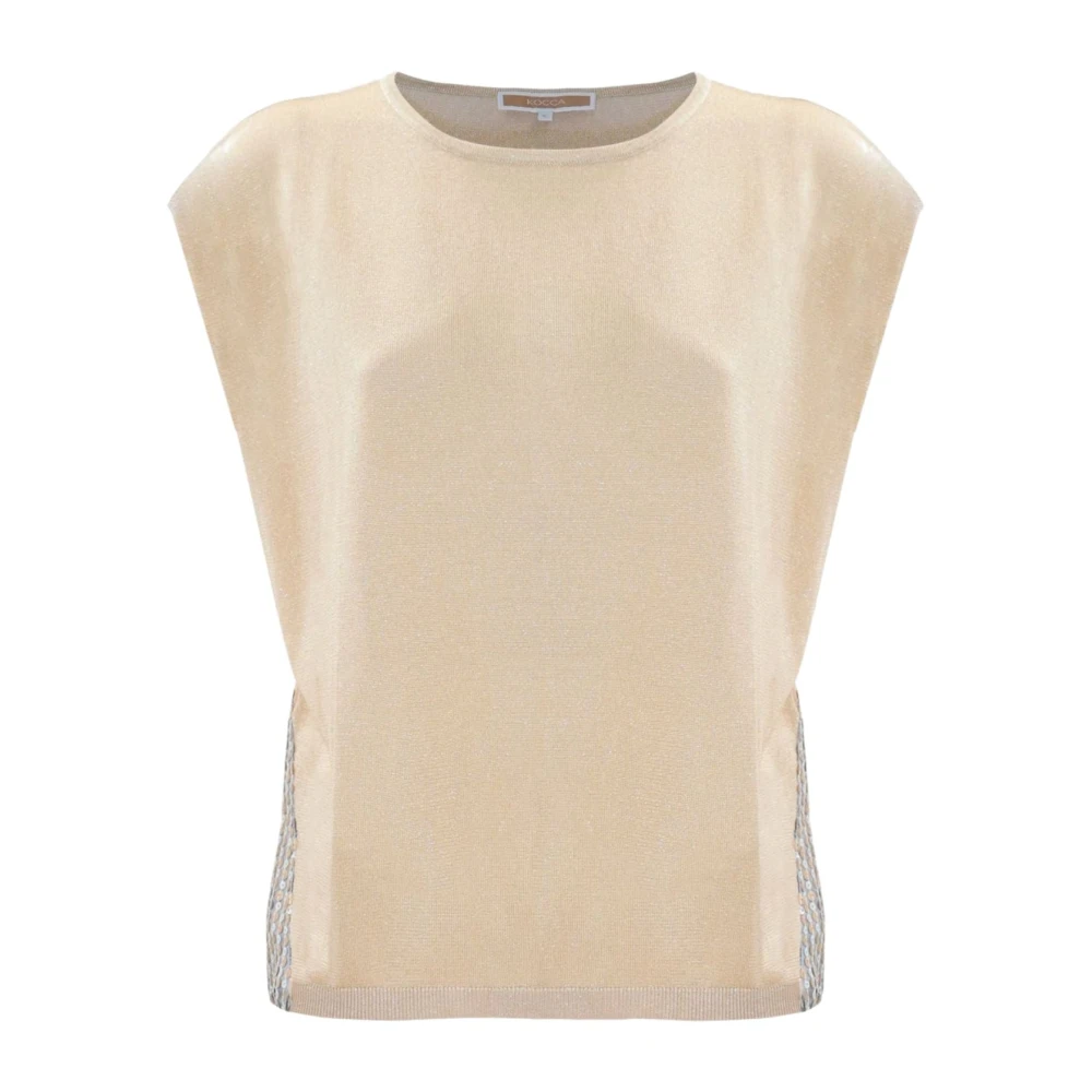 Kocca Pailletten Gebreide Blouse Yellow Dames