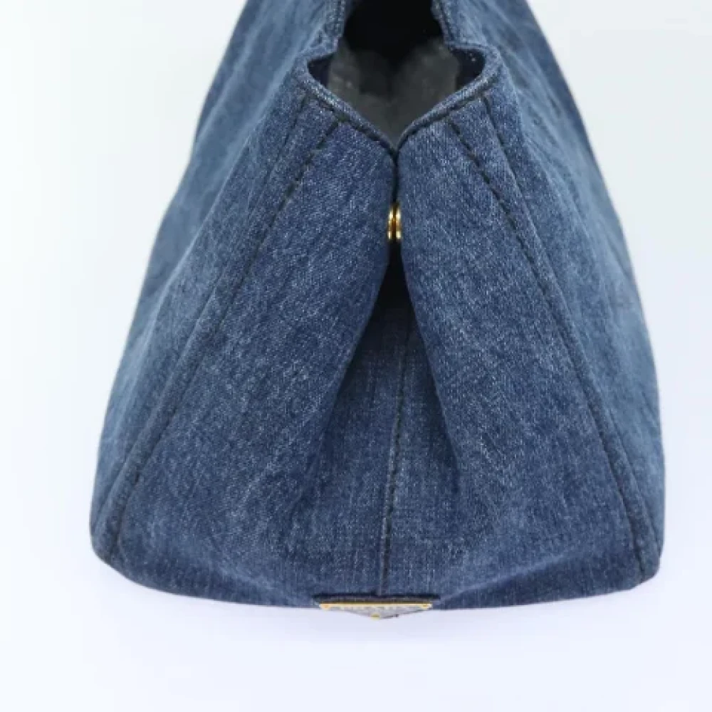 Prada Vintage Pre-owned Canvas handbags Blue Dames