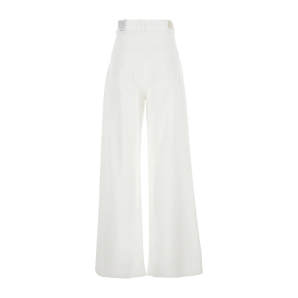 Icon Denim Witte Katoenen Dames Jeans met Logo White Dames