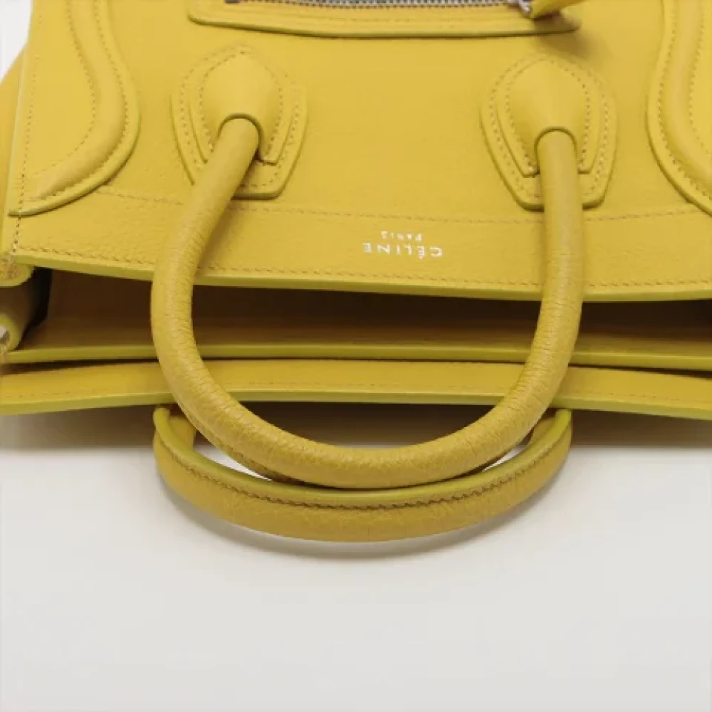 Celine Vintage Pre-owned Leather celine-bags Yellow Dames