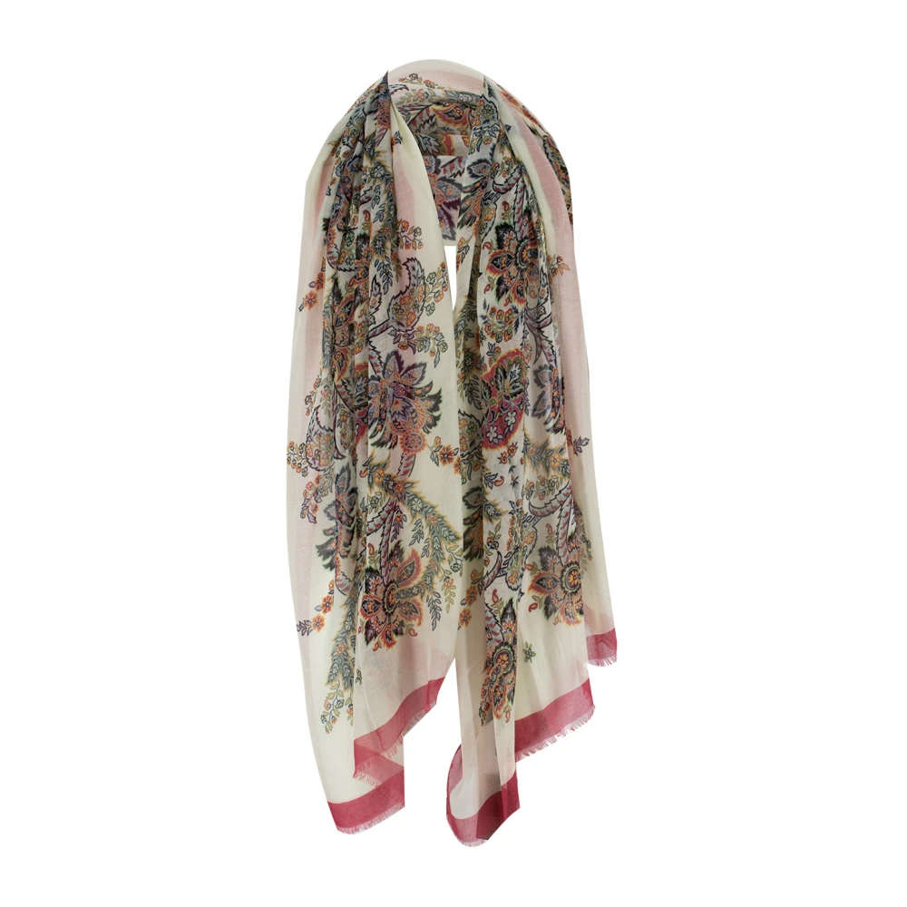 ETRO Sjaal met Bloemenmotief Zacht Materiaal Multicolor Dames