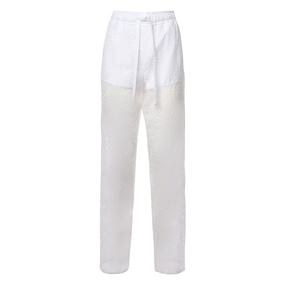 Genny Witte Broek met Pantaloni Stijl White Dames