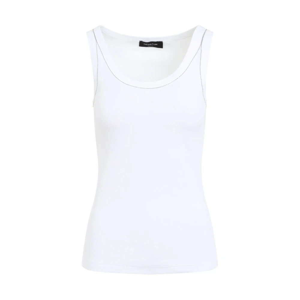 Fabiana Filippi Elegante Jersey Top voor Vrouwen White Dames