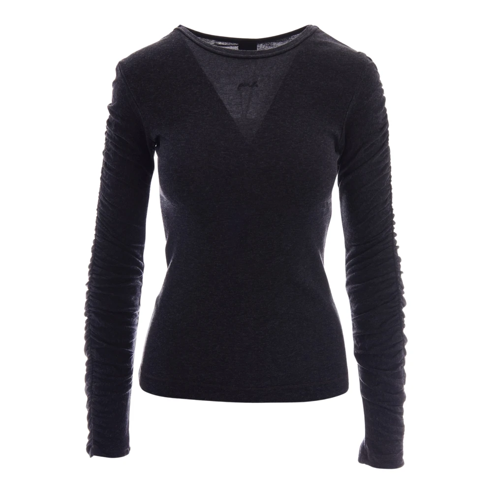 Pinko Vrouw Grijs Tops Dames, S, Long Sleeve Tops
