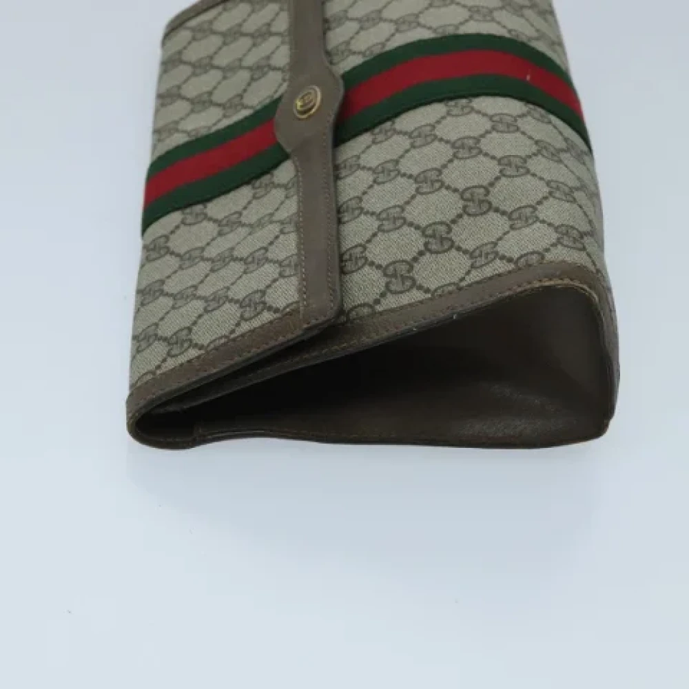 Gucci Vintage Pre-owned Leather clutches Brown Dames