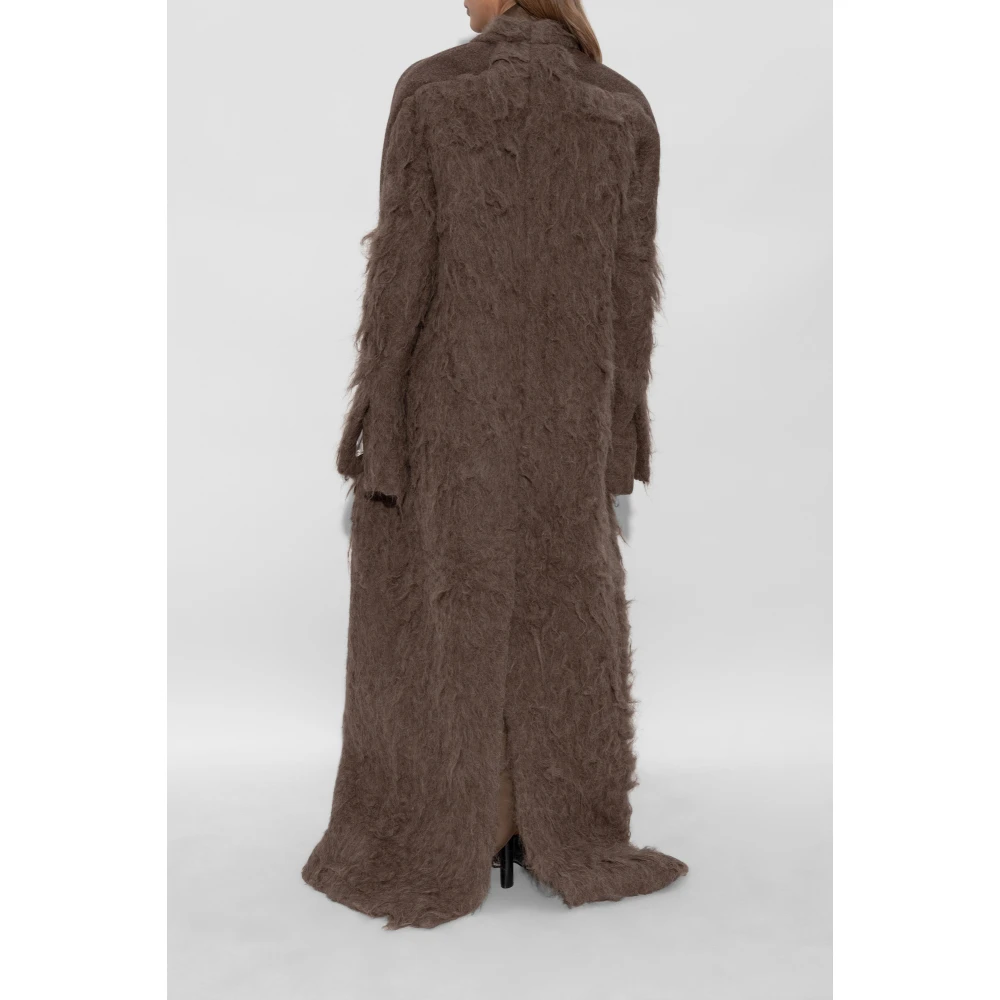 Rick Owens Officer Coat Brown Dames
