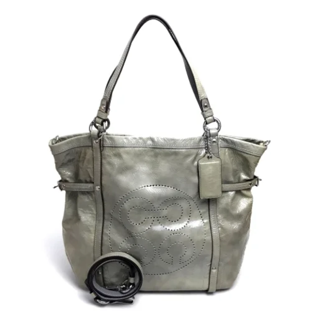 Coach Pre-owned Leather handbags Gray Dames