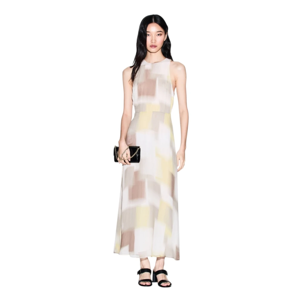 Armani Exchange Mujer Beige - Vestido Midi - Dresses - L - Vestido Midi