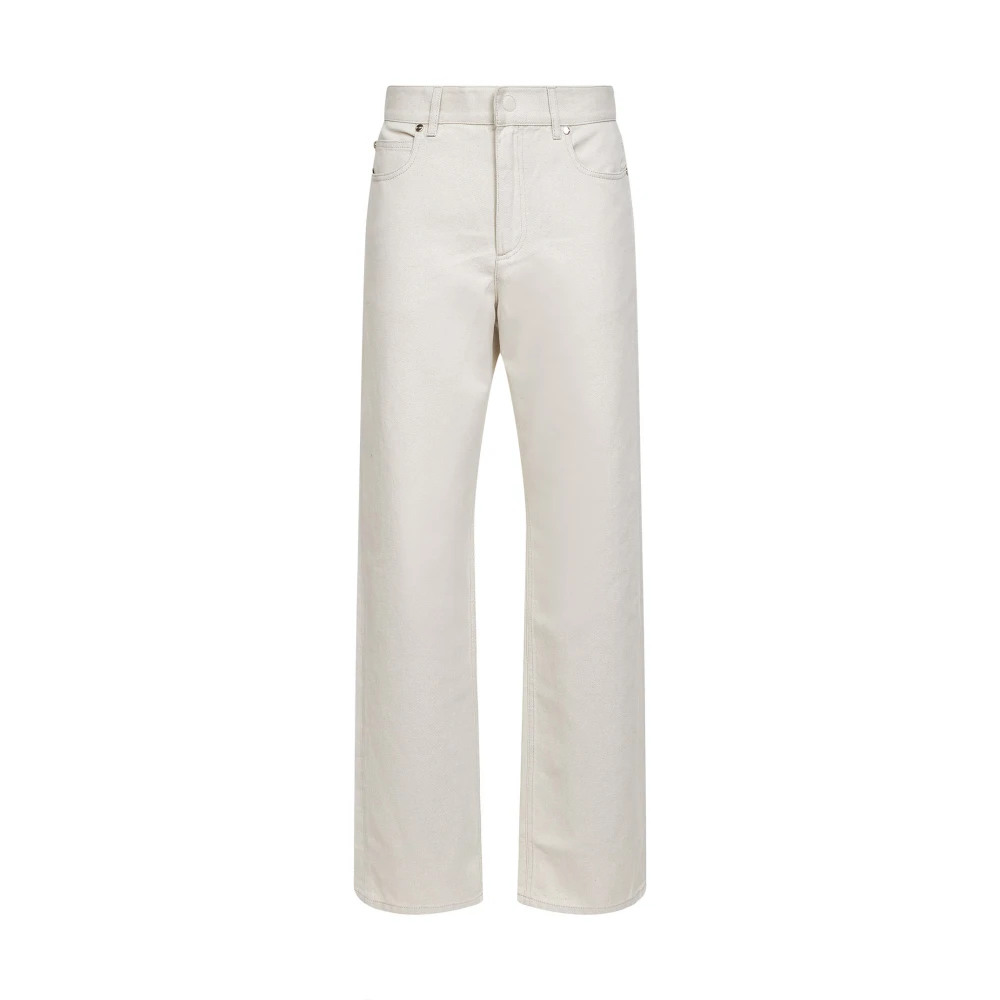Fendi , Wide Jeans, Female, Beige, Xs, Long Jeans