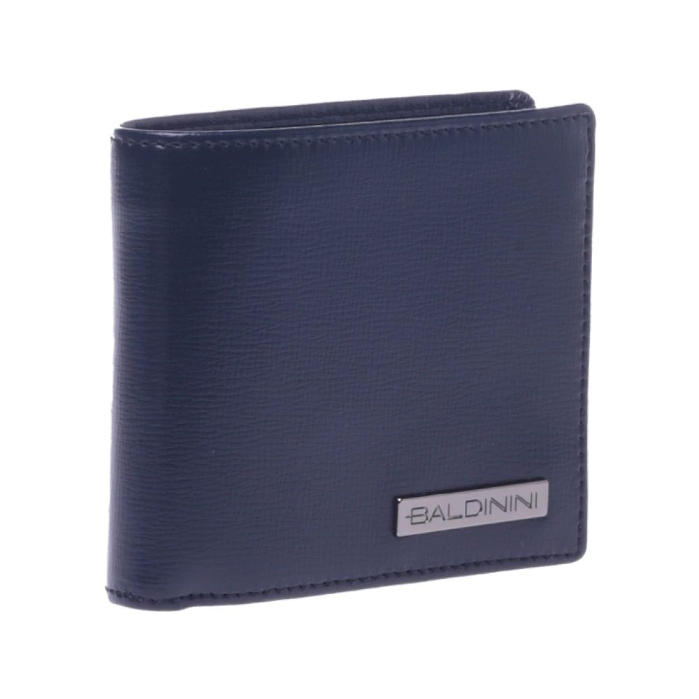 Baldinini Wallet in dark blue palmellato leather Blue Heren