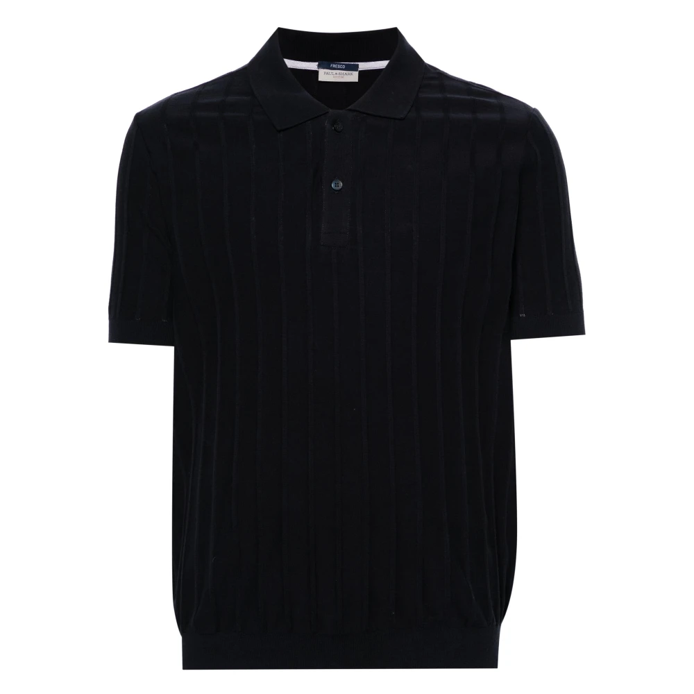 PAUL & SHARK Blauw Gebreid Poloshirt Blue Heren