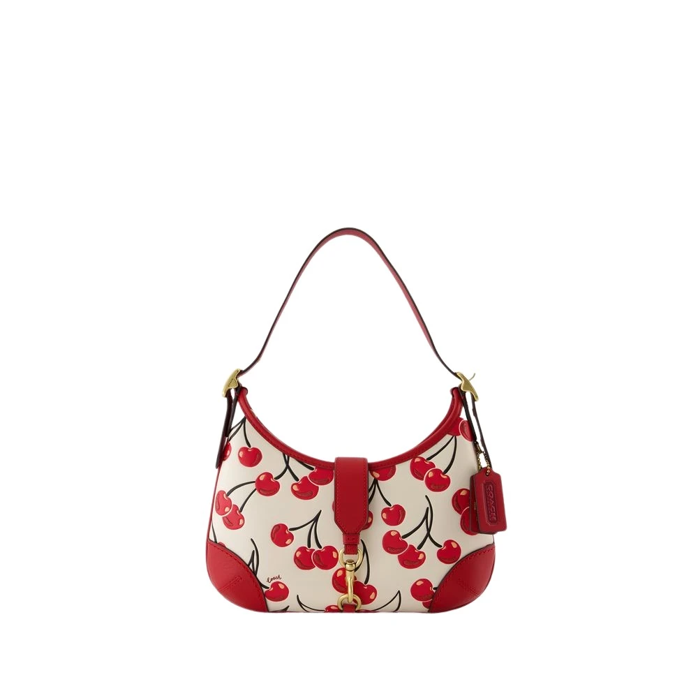 Coach Handtekening Originele Schoudertas Leer Multi Multicolor Dames