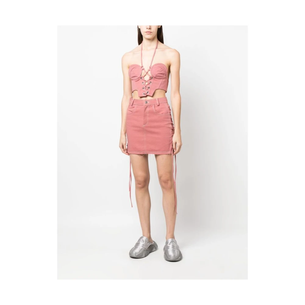 Julfer Roze Korsetstijl Katoenen Top Pink Dames