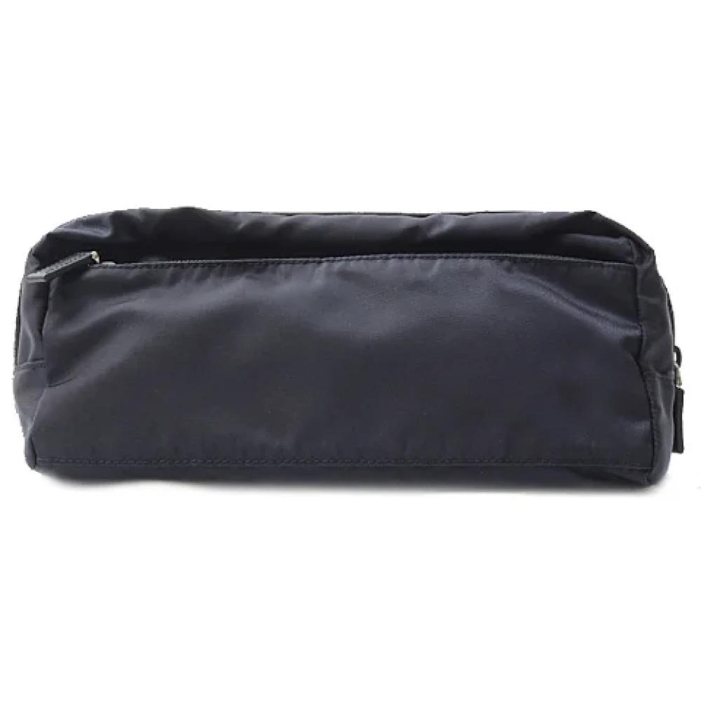 Prada Vintage Pre-owned Canvas clutches Blue Dames