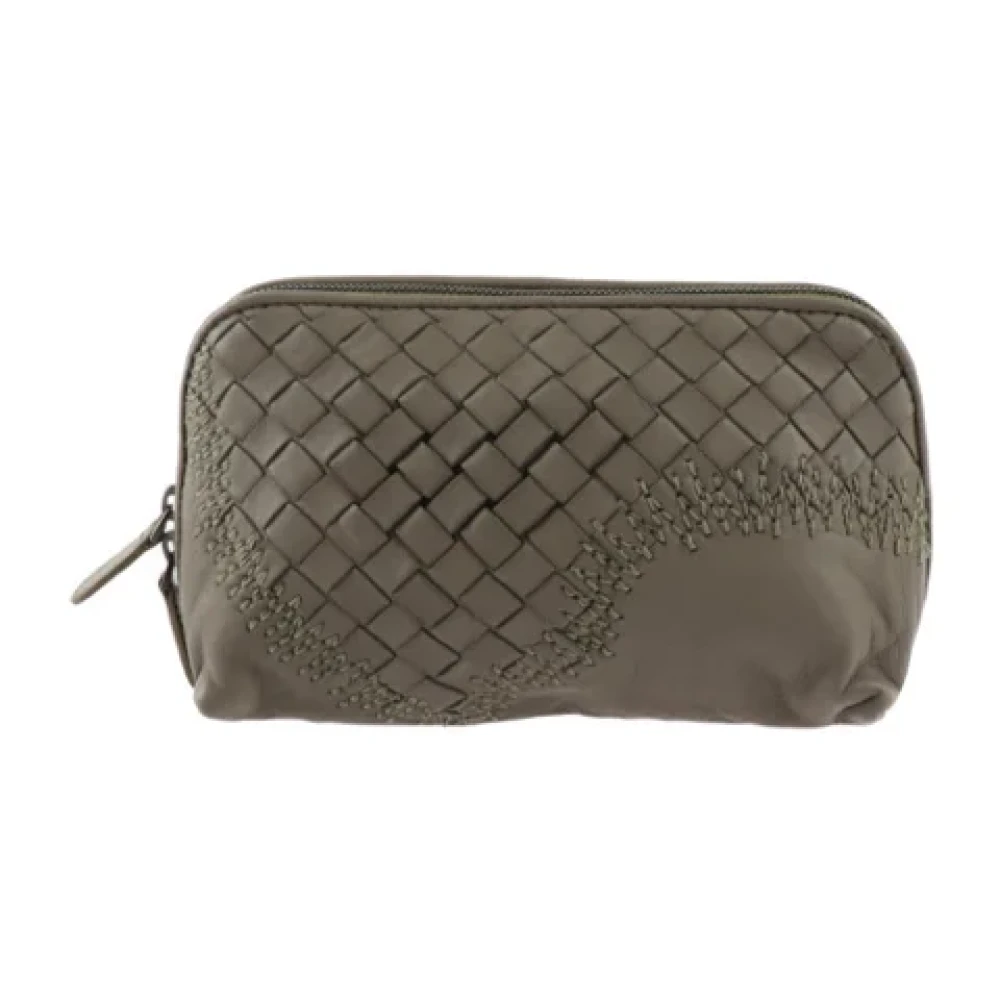 Bottega Veneta Vintage Pre-owned Fabric pouches Brown Dames