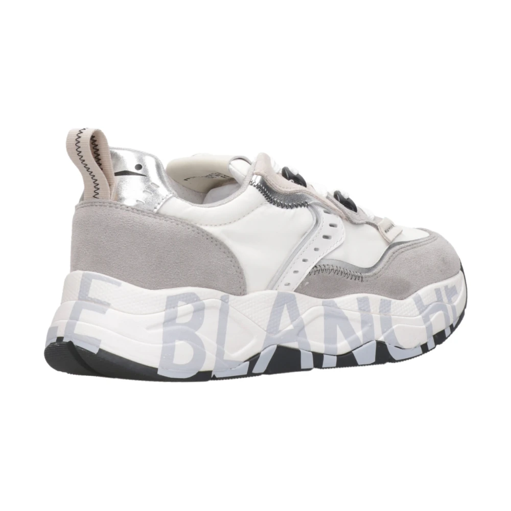 Voile blanche Gedurfde Club Sneakers met Technische Stof en Suède Gray Dames