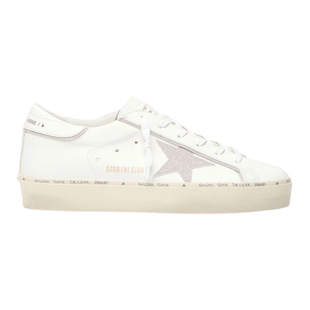 Golden Goose Women's White Sneakers, 3 Uk, Hi Star Trainers