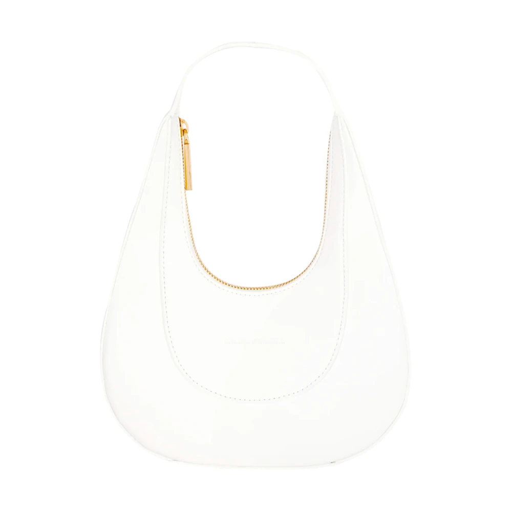 Chiara Ferragni Collection Witte langwerpige logotas met gouden rits White Dames