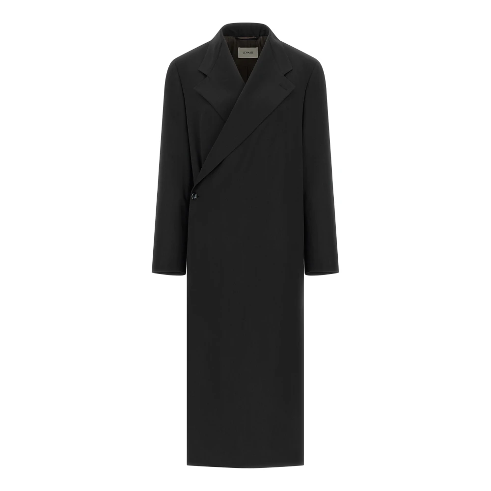 Lemaire Women's Black Wrap Over Coat - Coats - Xs - Coats