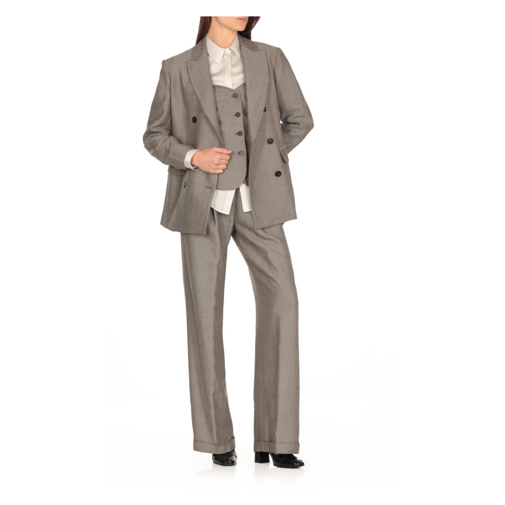 Antonelli Firenze Beige wollen double-breasted blazer Beige Dames